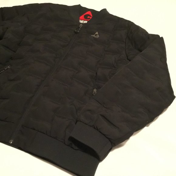 Gerry Mens Black Long Sleeve Zipped Pocket Full-Zip Puffer Jacket Size Large - Picture 2 of 11